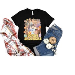 brothers band vintage tee, jonas brothers graphic tee, jonas brothers tour shirt, concert 2023 retro unisex gift, jonas