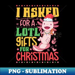 Axolotl Christmas - Decorative Sublimation PNG File - Spice Up Your Sublimation Projects