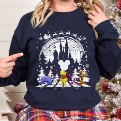 retro winnie the pooh christmas sweatshirt, pooh shirt, winnie the pooh xmas, pooh and friends, disney winnie the pooh,