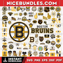 80 files boston bruins team bundles svg, boston bruins svg, nhl svg, nhl svg, png, dxf, eps, instant download-sport