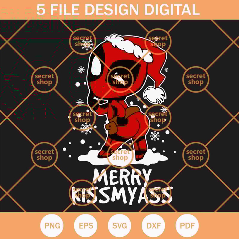 Deadpool Merry Kissmyass SVG, Deadpool Chibi SVG, Deadpool Santa Claus SVG - SVG Secret Shop.jpg