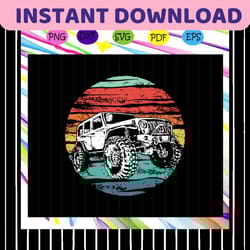 jeep off road svg, retro 70s off road svg, jeep lover,jeep svg, jeep shirt, for silhouette, files for cricut, svg, dxf,
