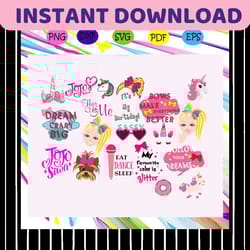 jojo siwa bundle, jojo siwa svg, jojo siwa party, jojo siwa logo, unicorn svg, unicorn lover, jojo siwa birthday,trendin