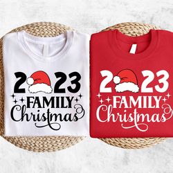 2023 Family Christmas T-Shirts, Tis The Season Shirt, Family Reunion Shirts, Matching Family Tees, Santa Hat Family 2023