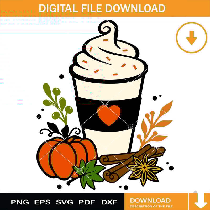 Pumpkin Spice Latte Svg, Autumn Sign Svg, Thankgiving Svg.jpg
