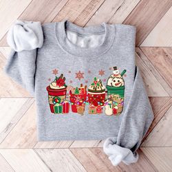 Christmas Coffee Sweatshirt, Coffee Lover Shirt, Christmas Shirt, Christmas Latte Shirt, Coffee Sweatshirt, Christmas Te