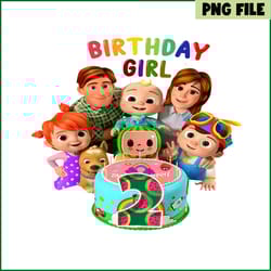 2nd birthday girl png cocomelon birthday girl png cocomelon party png
