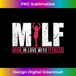 MILF Mom In Love With Fitness Workout Funny Gym Girl Tank Top - Chic Sublimation Digital Download - Immerse in Creativity with Every Design