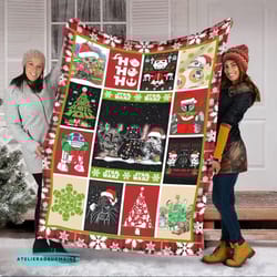 star wars movie characters ho ho ho merry christmas gift blanket,marvel star wars blanket,darth vader xmas blanket,boba