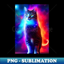 Galaxy Cat - High-Quality PNG Sublimation Download - Perfect for Sublimation Mastery