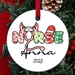 personalized nurse ornament, nurse gift