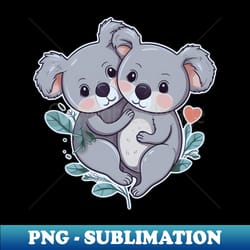cute koalas in love - premium png sublimation file - enhance your apparel with stunning detail