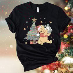 winnie the pooh christmas tree shirt, disney pooh bear christmas sweatshirt, disney kids christmas gift shirt, winnie th