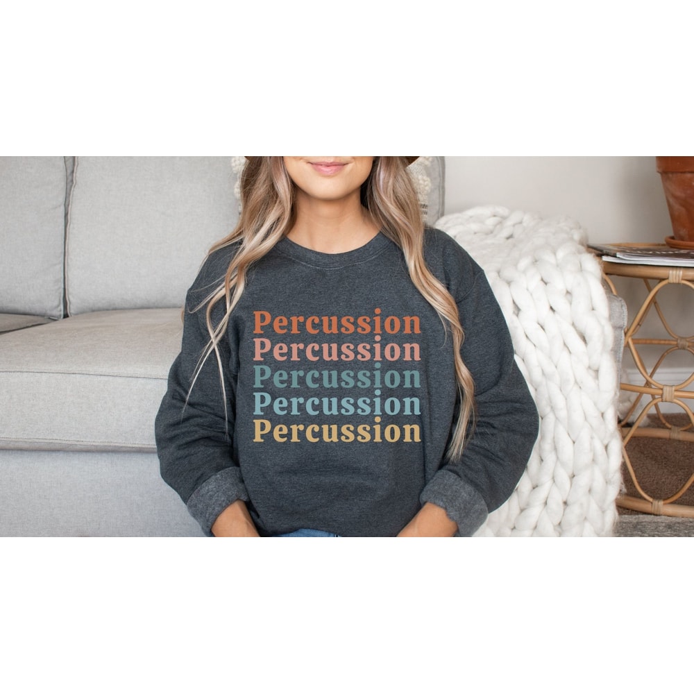 Percussion Sweatshirt Marching Band Sweater Marching Band Gift Music Teacher Band Director Gift Band Mom Sweatshirt Percussion Shirt Drums.jpg