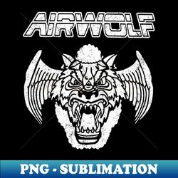 Airwolf Vintage White - PNG Transparent Sublimation Design - Bold & Eye-catching