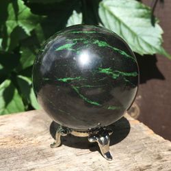 Uvarovite Sphere 56 mm Uvarovite Garnet Mineral Sphere Rare Crystal Stone Sphere by UralMountansFinds