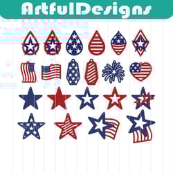american flag earrings svg, 4th of july svg,4th of july shirt,independence day,american flag,usa patriotism, happy 4th o