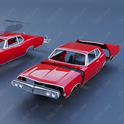 ford galaxie 500 fastback stl file 3d printing
