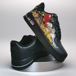 custom shoes Scrooge art customisation sneakers AF1 fashion casual shoe personalized gifts one of a kind art handpainted