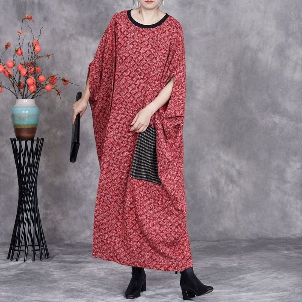 Casual Large Size Irregular Knitted Wool Skirt 1