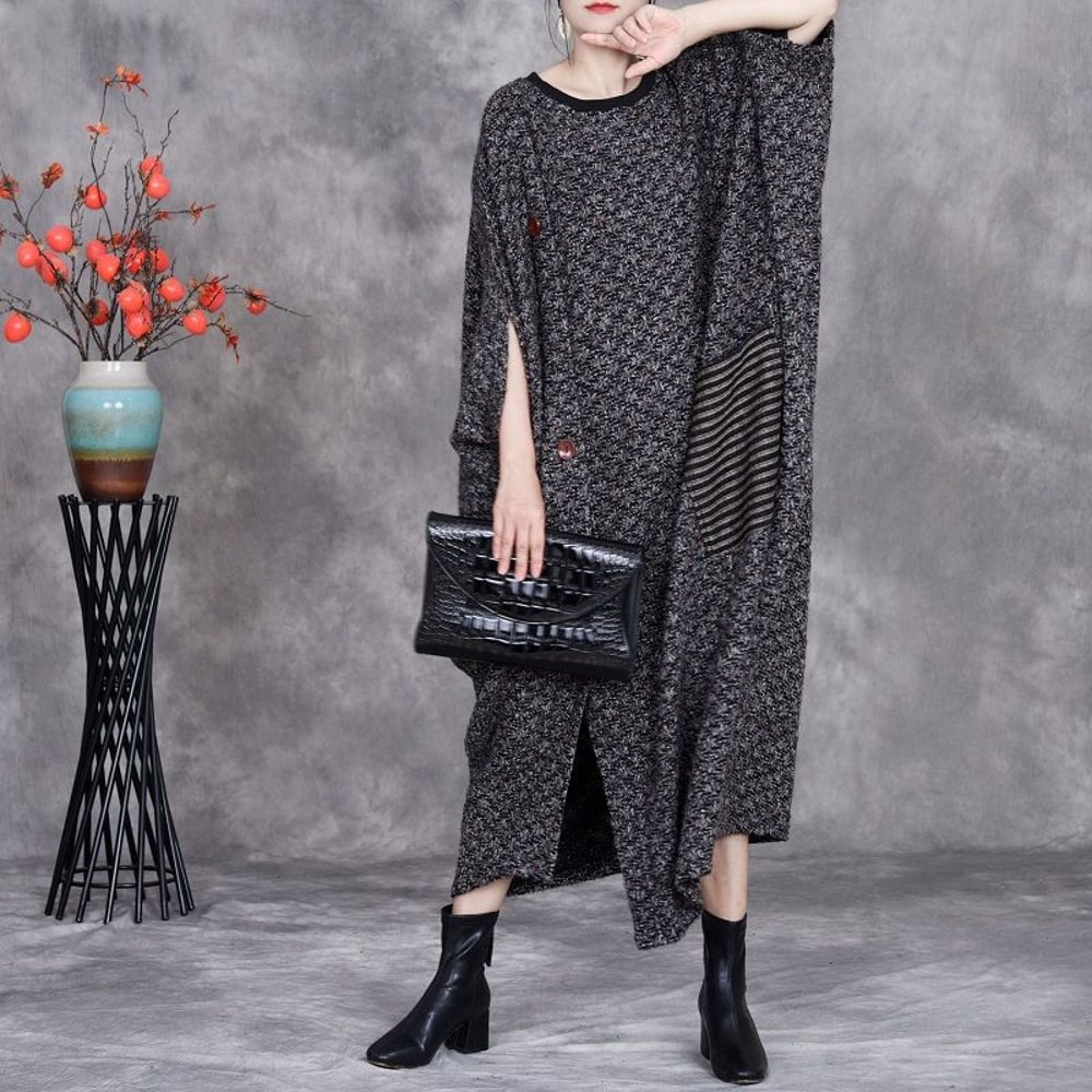 Casual Large Size Irregular Knitted Wool Skirt 6