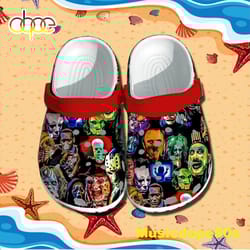 horror movie characters friends michael myers freddy krueger pennywise jason voorhees crocband clogs