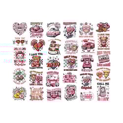 retro valentine sublimation png bundle, groovy valentine png, valentine day png, western valentine png, valentine design