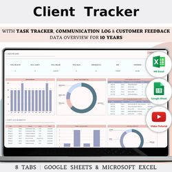 Client Tracker & Management Spreadsheet With Excel & Google Sheets
