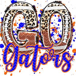 eopard Football Splatter Go Gators PNG Instant Digital Download