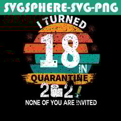 i turned 18 in quarantine 2021 none of you are invited svg, birthday svg, 18th birthday svg, quarantine svg, quarantine