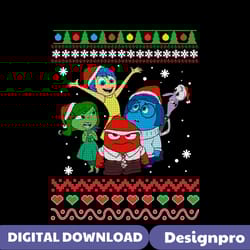disney inside out characters cute christmas svg cricut files
