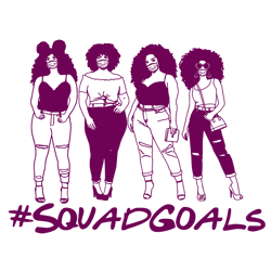 Squadgoals Black Girl Svg, Black Woman Svg, Black Afro Woman Svg, Strong Black Svg, Digital Download