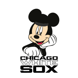 Chicago White Sox Svg, Mickey Mouse White Sox Baseball Vector, Gift For MLB Svg Diy Craft Svg File For Cricut (1)