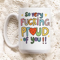 so proud of you mug , funny congratulations cup, graduation gifts, well done, ne
