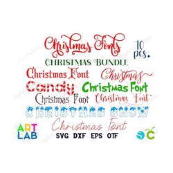 Christmas Fonts Bundle, Christmas Svg letters, Christmas Cricut Font svg, New Year font Otf, Christmas Shirt Diy, Christ