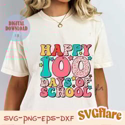 teacher happy 100 days of school svg