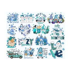 winter png bundle, frozen png, snowman winter png, snowflake png, santa winter png, christmas snowman png, winter coffee
