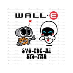 wall-e and darling svg, valentine&39s day svg, february 14th customize gift svg, vinyl cut file, svg, pdf, png, ai print