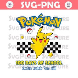 Funny Pokemon 100 Days Of School PNG