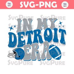 Retro In My Detroit Era Football SVG