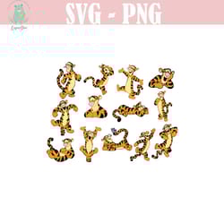 tigger svg bundle, tigger svg, tigger cut file, tigger face svg, layered tigger svg, tigger cutting file, winnie the poo