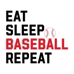 eat sleep baseball repeat gift svg shirt
