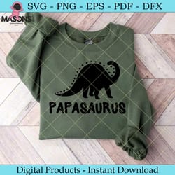 papasaurus svg father's day svg cut file