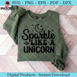 sparkle like a unicorn unicorn svg