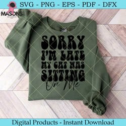 sorry i’m late my cat was sitting on me