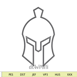 Applique Spartan Warrior Embroidery Design