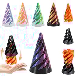 spiral cone toy impossible pyramid vortex illusion sculpture pass through puzzle