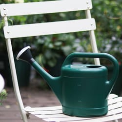 plastic gardening watering can with long nozzle perfect for balcony and vegetable plants