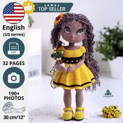 michelle crochet doll pattern pdf with clothes – amigurumi tutorial
