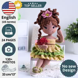 emily crochet doll pattern pdf with clothes – no-sew amigurumi design